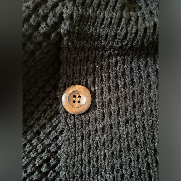 Chunky knit sweater wide turtle neck black - Picture 8 of 12